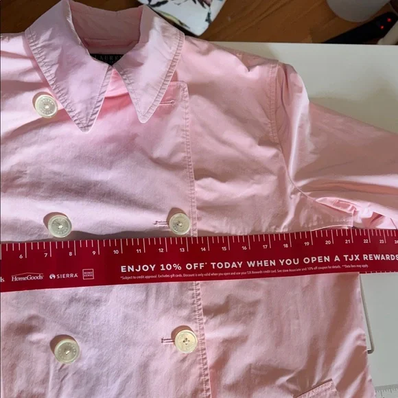 Like new! Ralph Lauren Double-breasted fully lined pink raincoat, size L - Picture 14 of 16